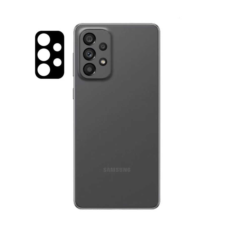 Galaxy A73 Zore 3D Kamera Camı - Siyah