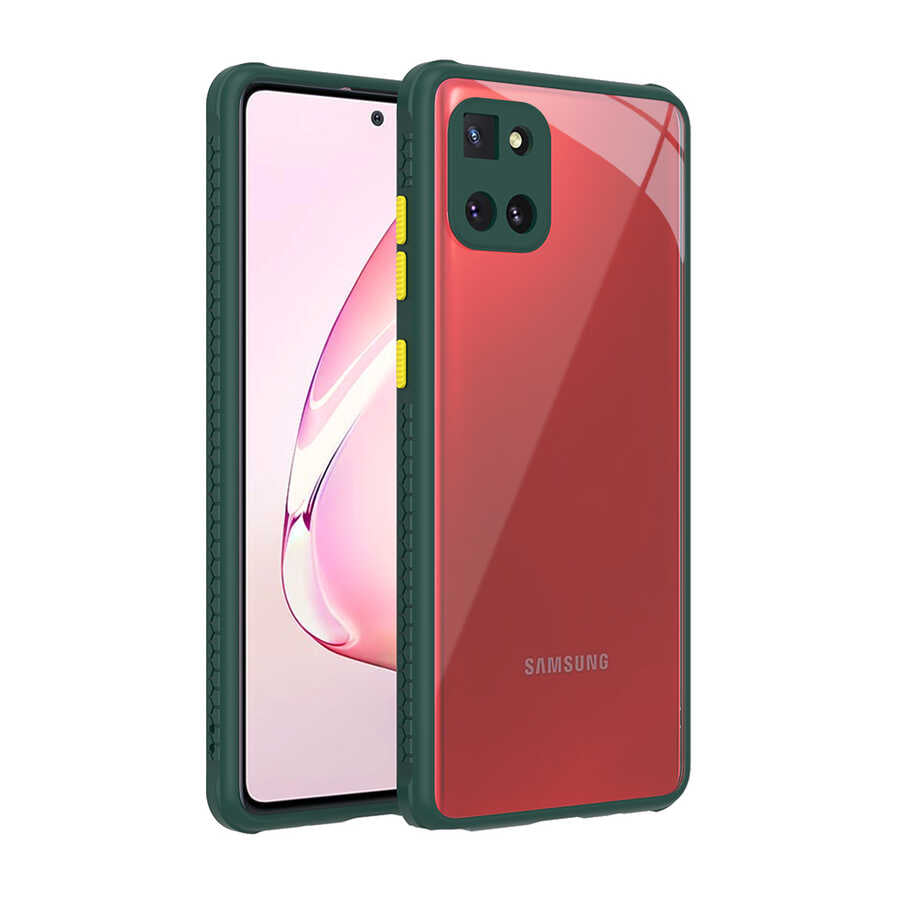 Galaxy A81 (Note 10 Lite) Kılıf Zore Kaff Kılıf - Koyu Yeşil