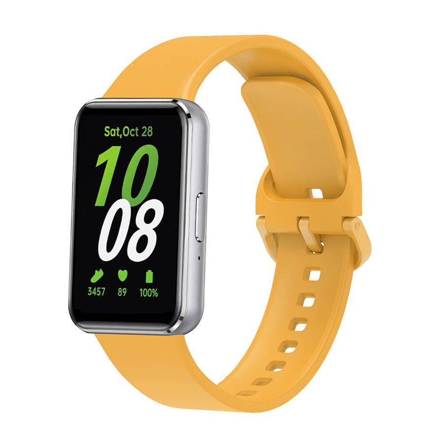 Galaxy Fit 3 Silikon Kordon Zore KRD-110 Strap Kayış - Sarı