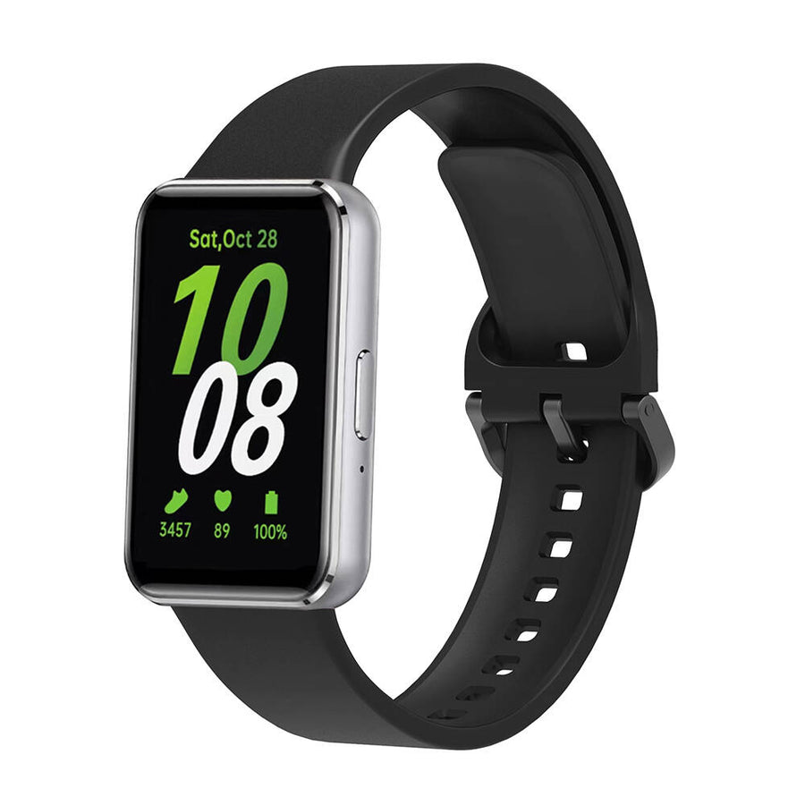 Galaxy Fit 3 Silikon Kordon Zore KRD-110 Strap Kayış - Siyah