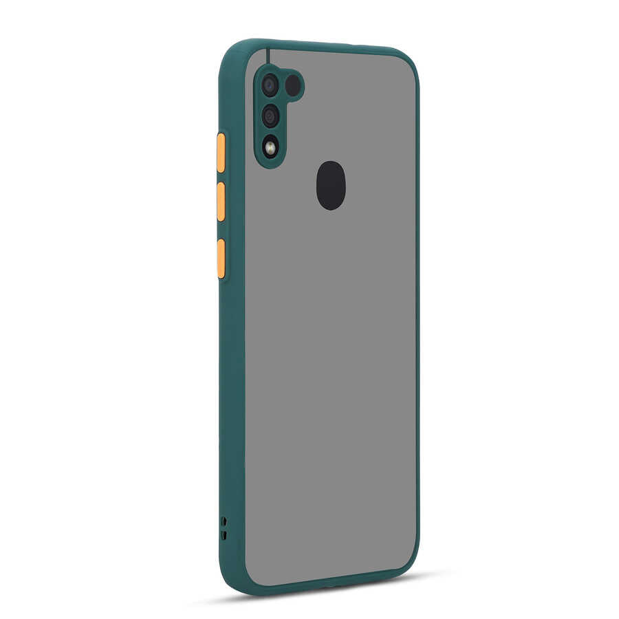 Galaxy M11 Kılıf Zore Hux Kılıf - Koyu Yeşil