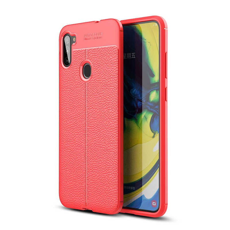 Galaxy M11 Kılıf Zore Niss Silikon Kılıf - Kırmızı