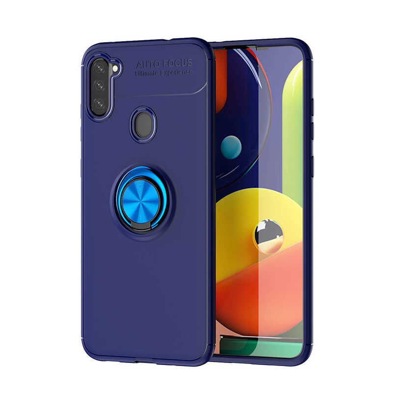 Galaxy M11 Kılıf Zore Ravel Silikon Kılıf - Mavi