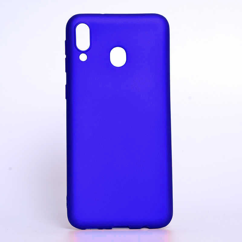 Galaxy M20 Kılıf Zore Premier Silikon Kılıf - Saks Mavi
