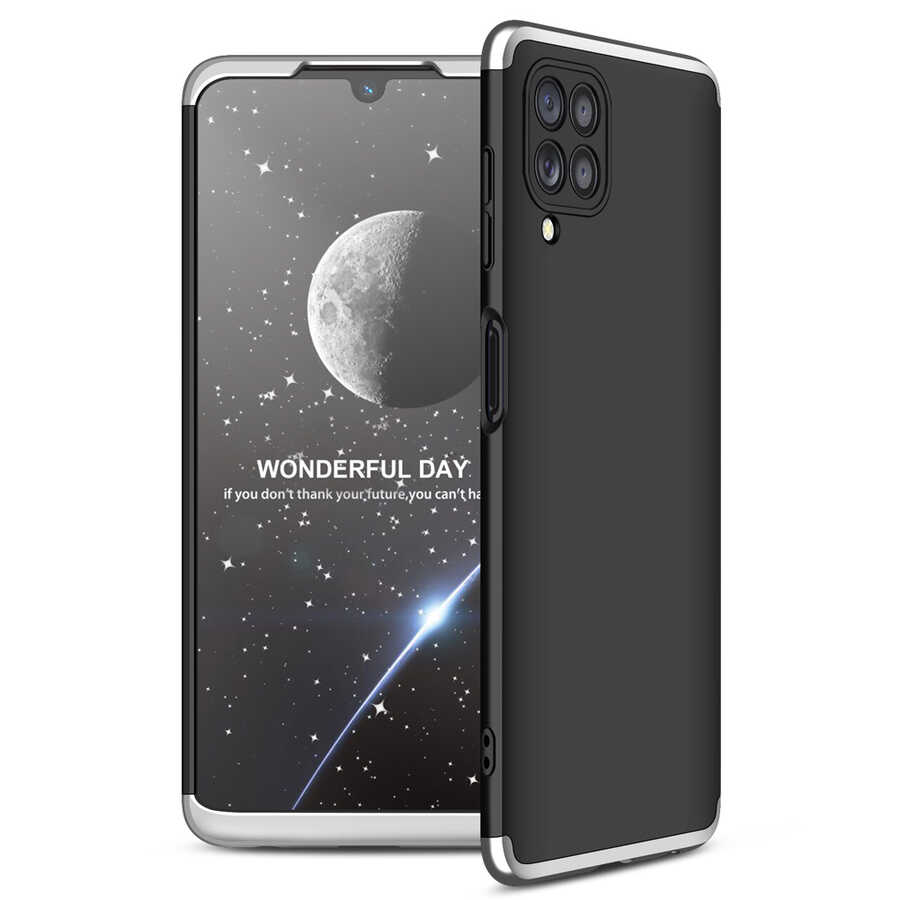 Galaxy M22 Kılıf Zore Ays Kılıf - Siyah-Gri