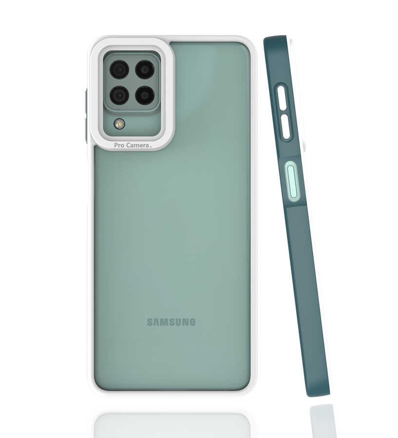 Galaxy M22 Kılıf Zore Mima Kılıf - Koyu Yeşil