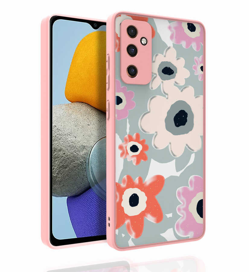 Galaxy M23 Kılıf Desenli Kamera Korumalı Parlak Zore Nora Kılıf - NO5