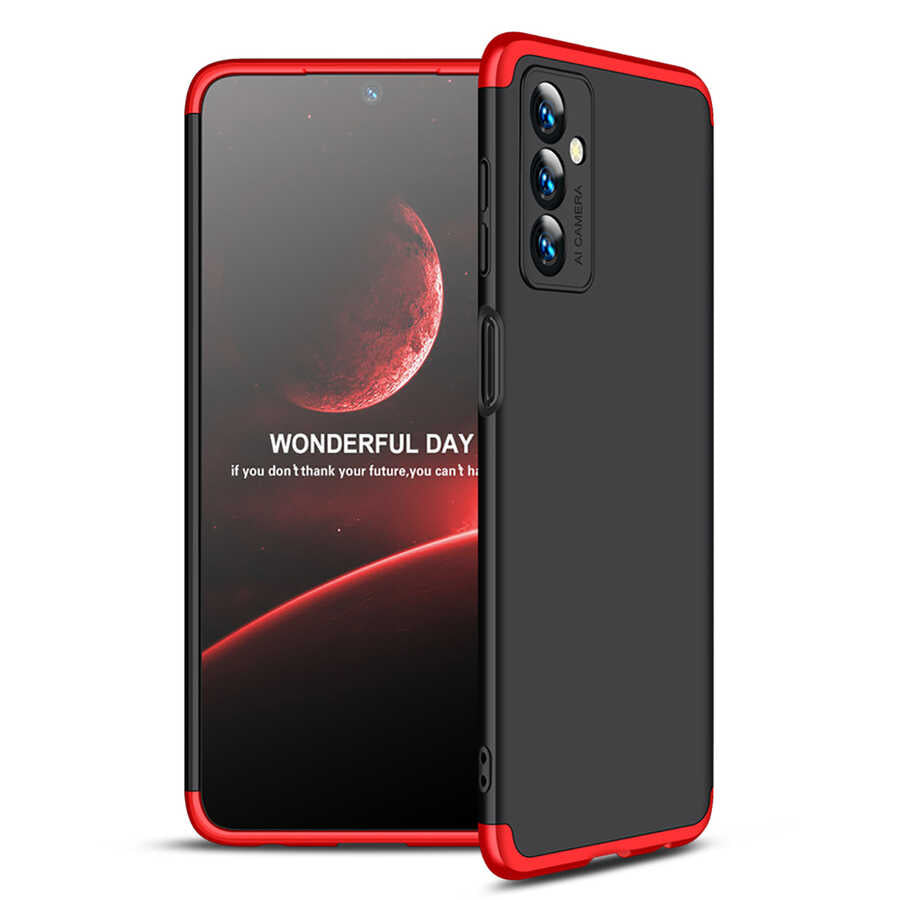 Galaxy M23 Kılıf Zore Ays Kılıf - Siyah-Kırmızı