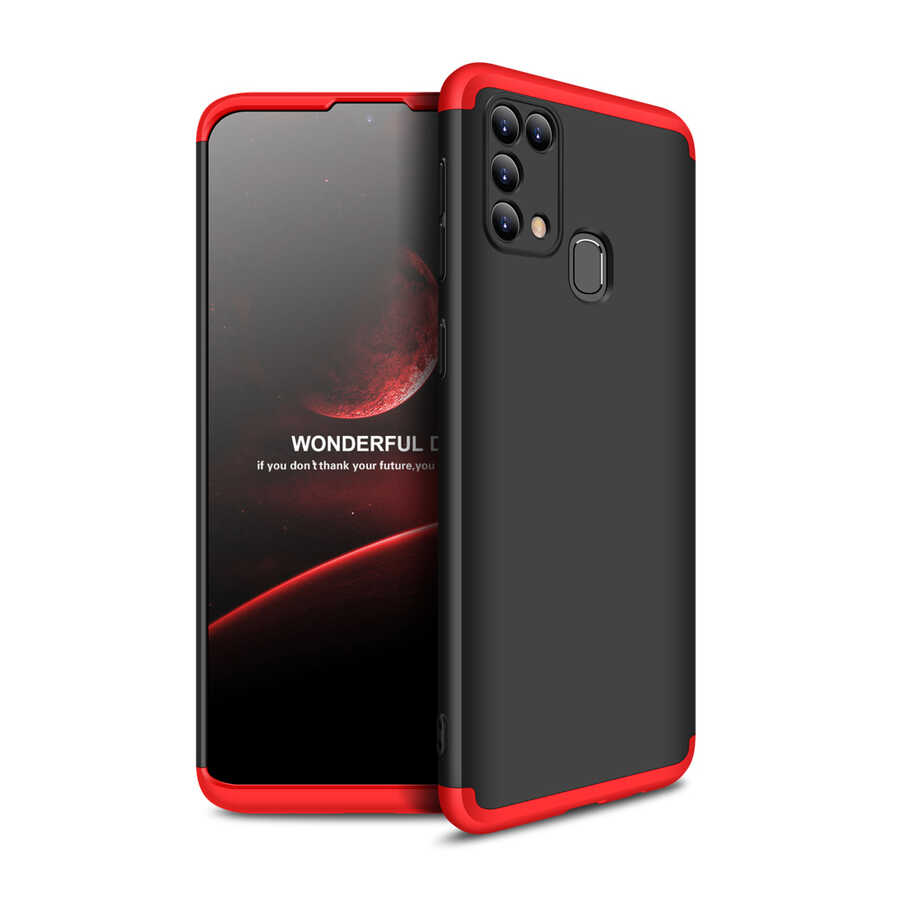 Galaxy M31 Kılıf Zore Ays Kılıf - Siyah-Kırmızı