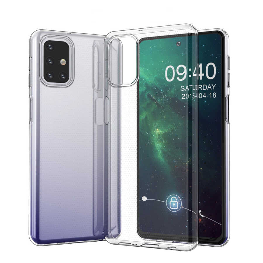 Galaxy M31S Kılıf Zore Süper Silikon Kılıf - Renksiz