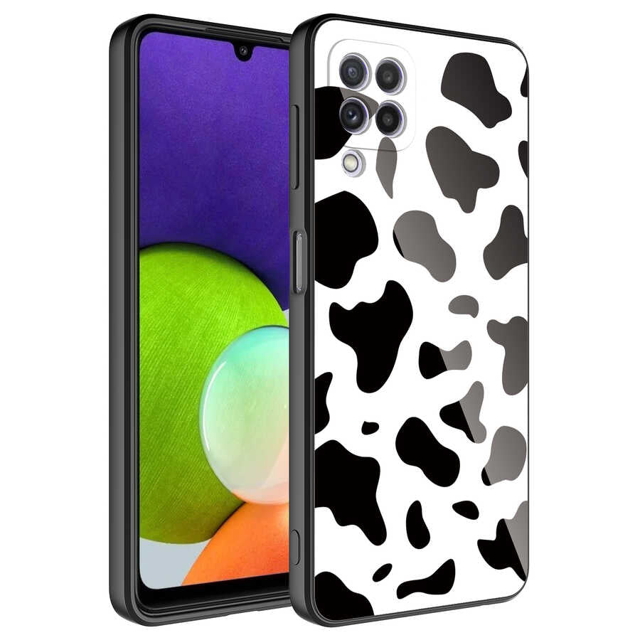 Galaxy M32 Kılıf Kamera Korumalı Desenli Sert Silikon Zore Epoksi Kılıf - NO7