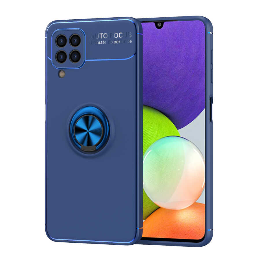 Galaxy M32 Kılıf Zore Ravel Silikon Kılıf - Mavi