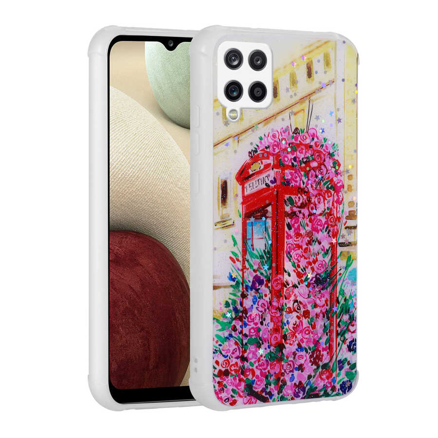 Galaxy M33 Kılıf Simli Desenli Kamera Korumalı Parlak Zore Popy Kılıf - Kulübe