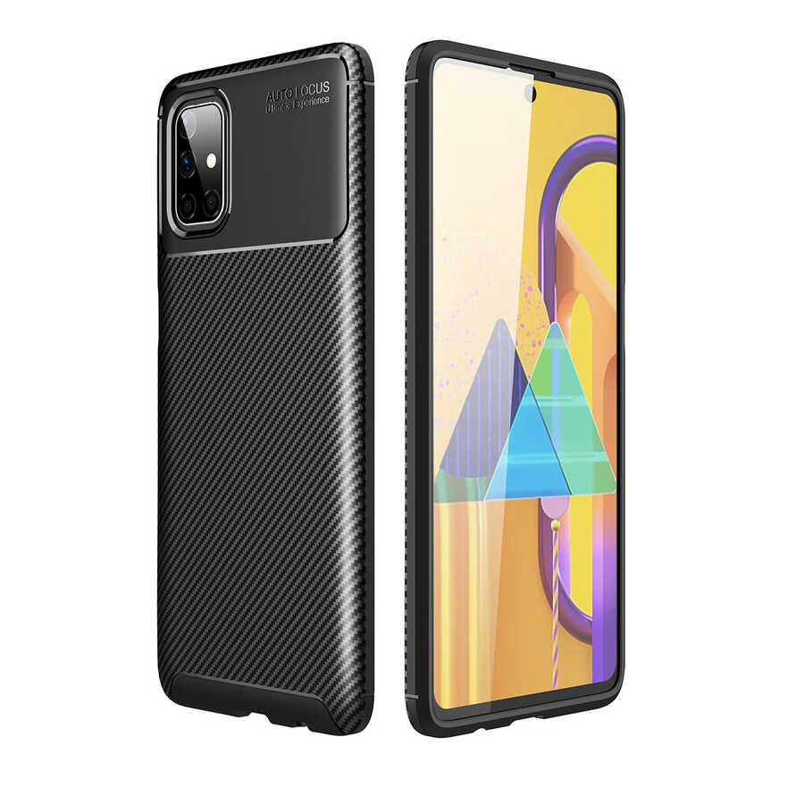 Galaxy M51 Kılıf Zore Negro Silikon Kılıf - Siyah