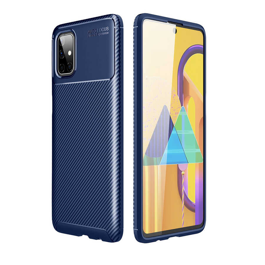 Galaxy M51 Kılıf Zore Negro Silikon Kılıf - Lacivert