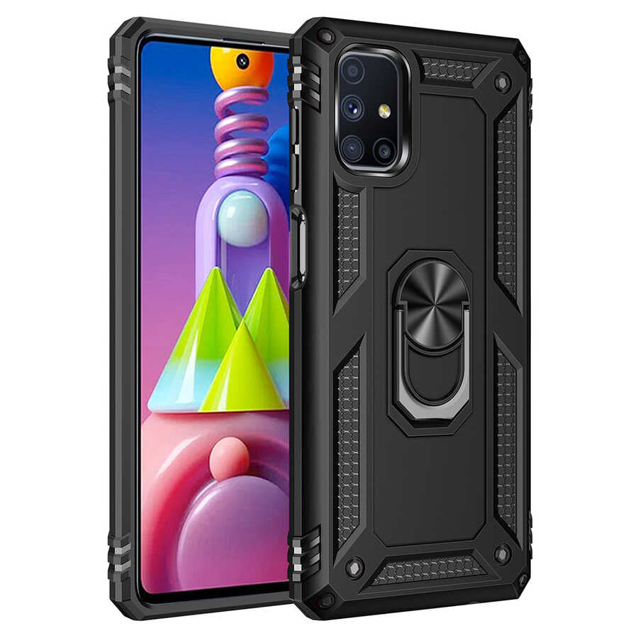 Galaxy M51 Kılıf Zore Vega Kılıf - Siyah