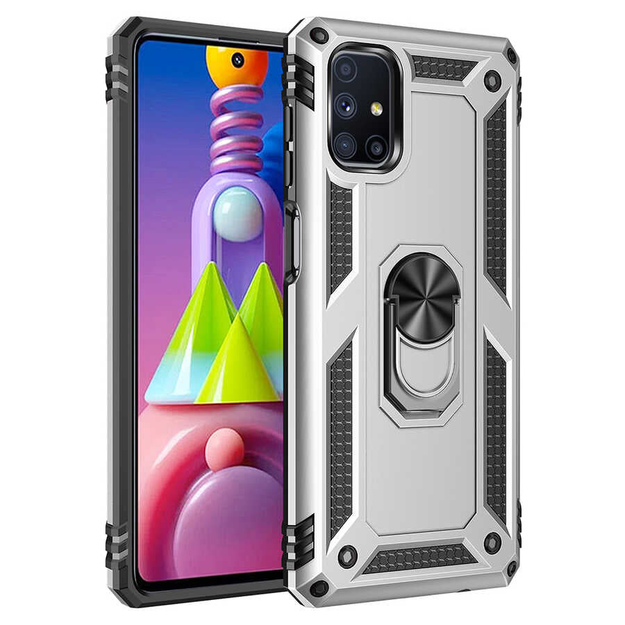 Galaxy M51 Kılıf Zore Vega Kılıf - Gri
