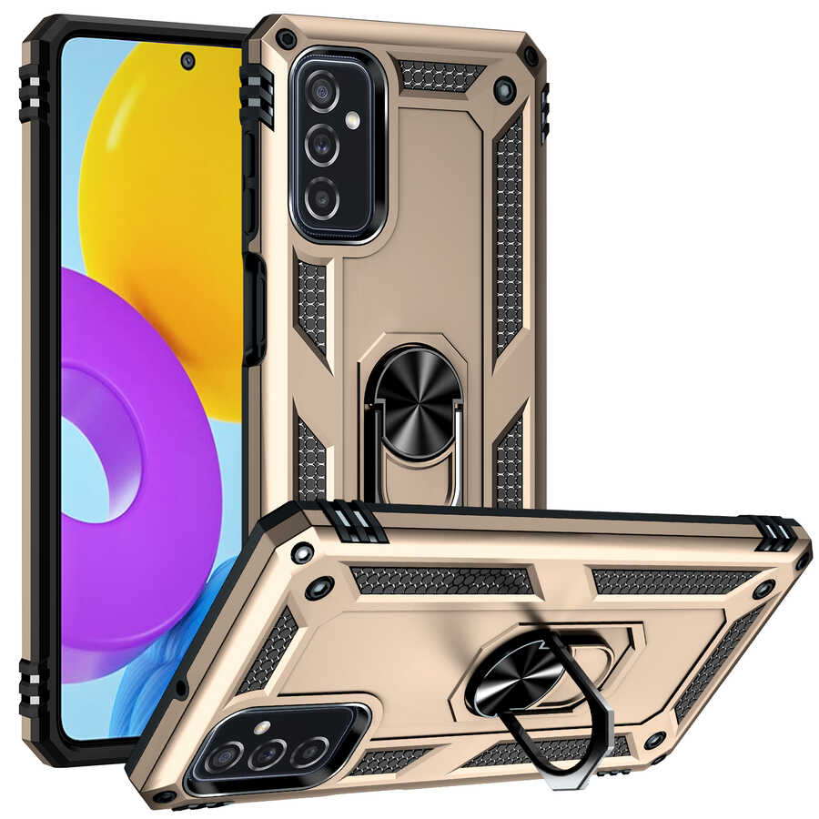 Galaxy M52 Kılıf Zore Vega Kılıf - Gold