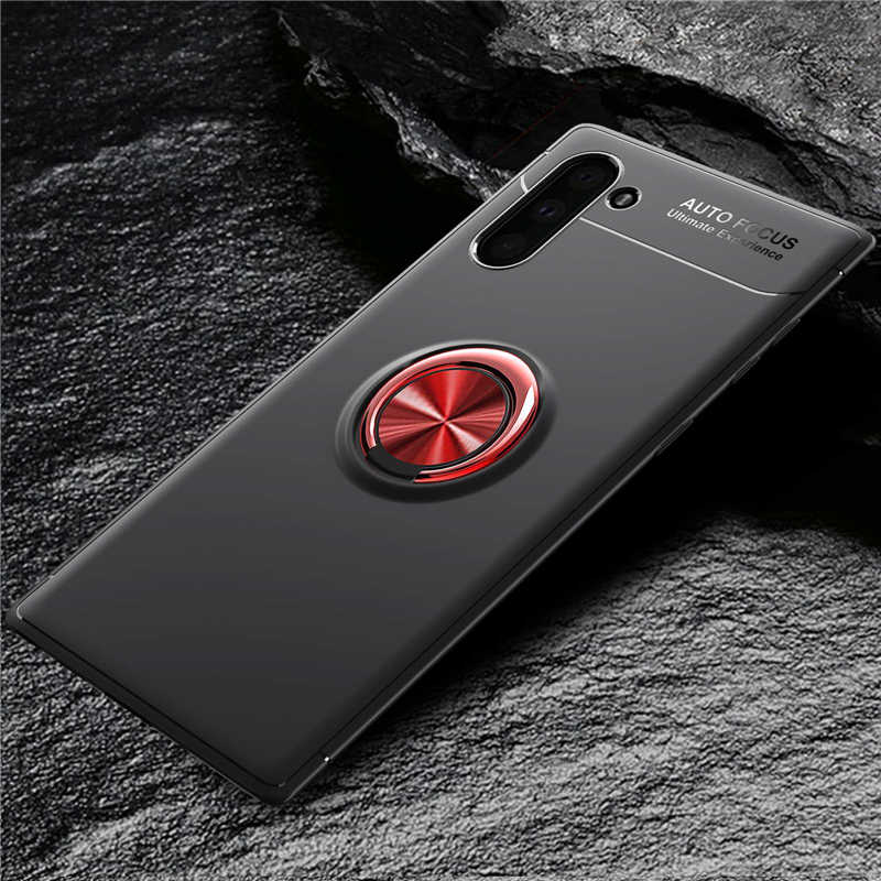 Galaxy Note 10 Kılıf Zore Ravel Silikon Kılıf - Siyah-Kırmızı