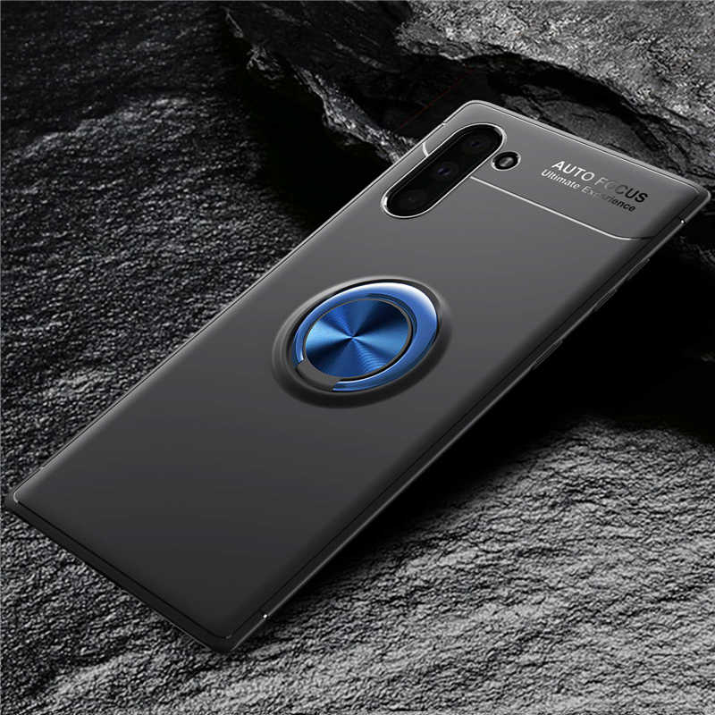 Galaxy Note 10 Kılıf Zore Ravel Silikon Kılıf - Siyah-Mavi