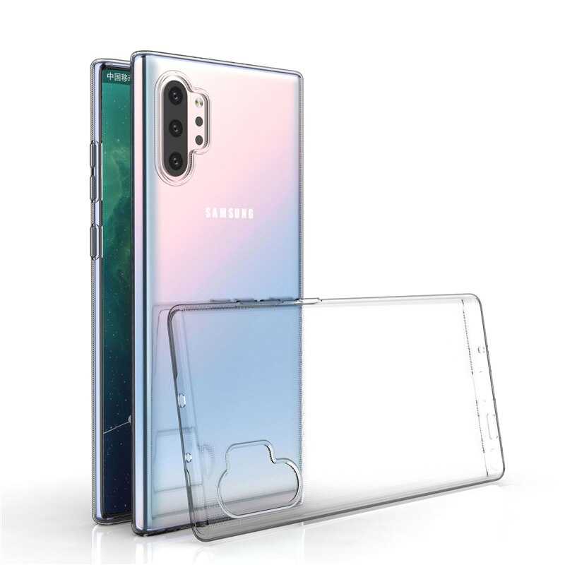 Galaxy Note 10 Plus Kılıf Zore Süper Silikon Kılıf - Renksiz