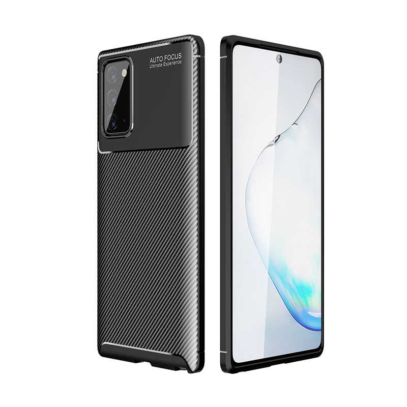 Galaxy Note 20 Kılıf Zore Negro Silikon Kılıf - Siyah