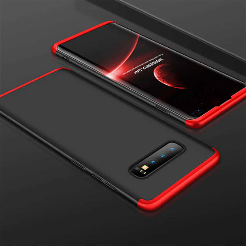 Galaxy S10 Kılıf Zore Ays Kılıf - Siyah-Kırmızı