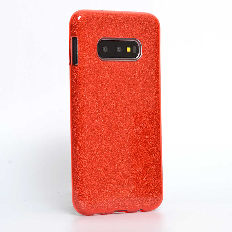 Galaxy S10E Kılıf Zore Shining Silikon - Kırmızı