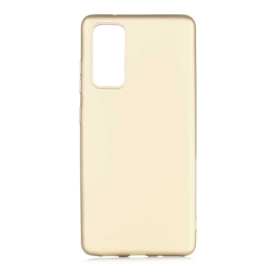 Galaxy S20 FE Kılıf Zore Premier Silikon Kılıf - Gold