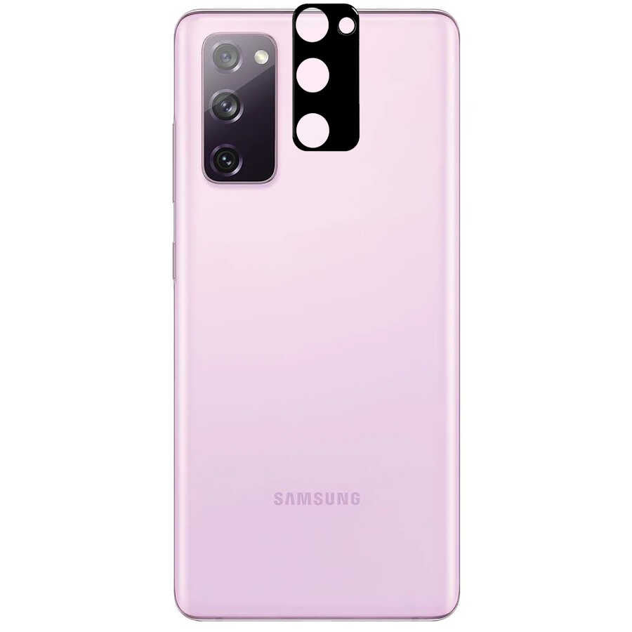 Galaxy S20 FE Zore 3D Kamera Camı - Siyah