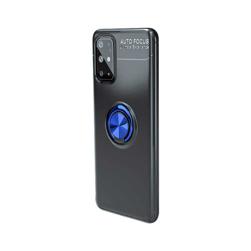 Galaxy S20 Plus Kılıf Zore Ravel Silikon Kılıf - Siyah-Mavi