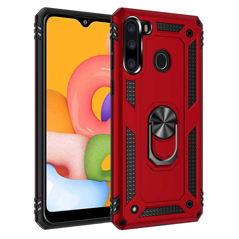 Galaxy A21 Kılıf Zore Vega Kılıf - Kırmızı