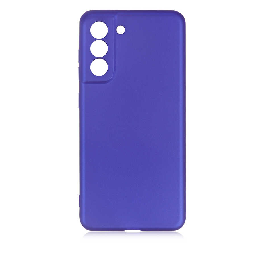 Galaxy S21 FE Kılıf Zore Premier Silikon Kılıf - Saks Mavi