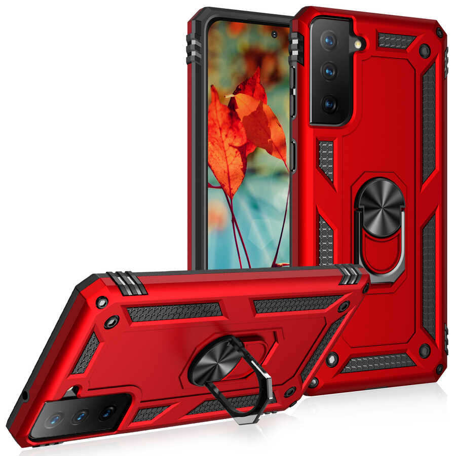 Galaxy S21 FE Kılıf Zore Vega Kılıf - Kırmızı