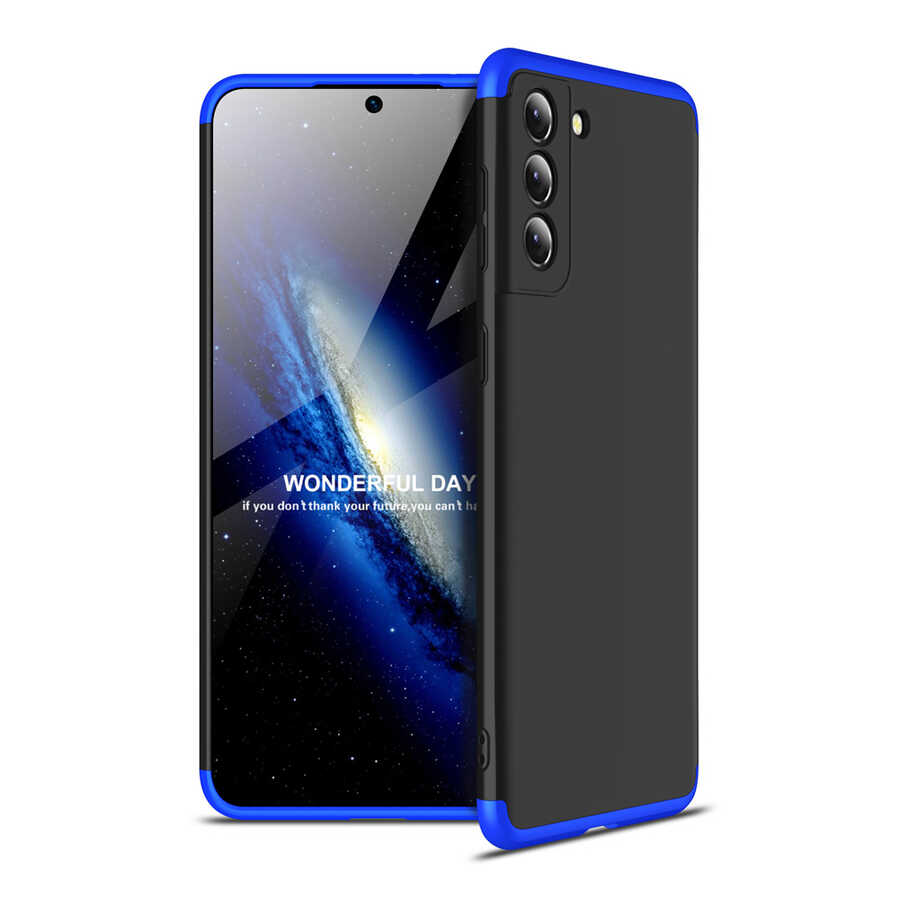Galaxy S21 Kılıf Zore Ays Kılıf - Siyah-Mavi