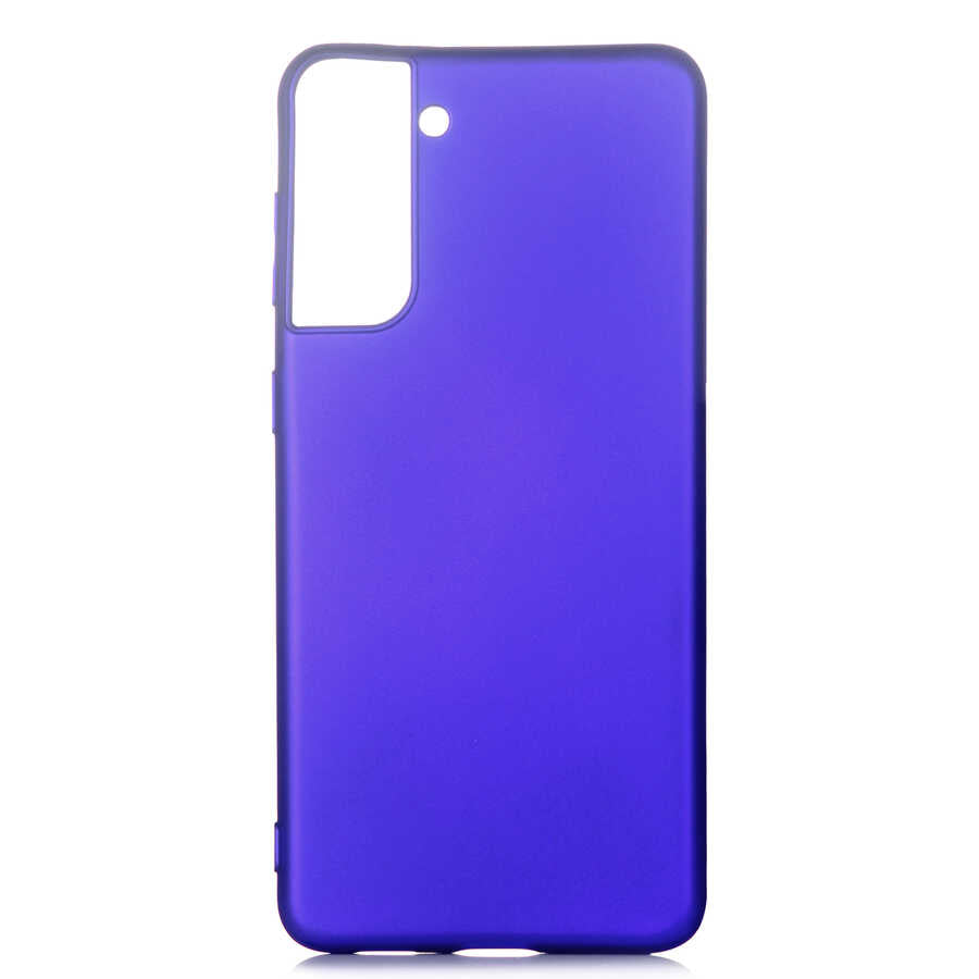 Galaxy S21 Kılıf Zore Premier Silikon Kılıf - Saks Mavi