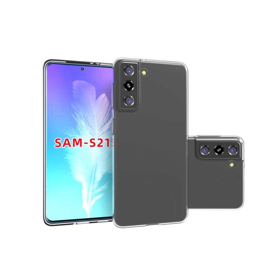 Galaxy S21 Kılıf Zore Süper Silikon Kılıf - Renksiz
