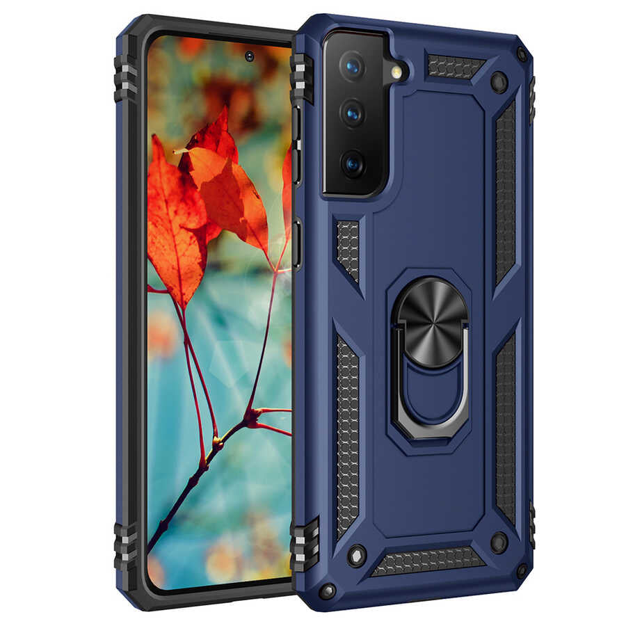 Galaxy S21 Kılıf Zore Vega Kılıf - Mavi