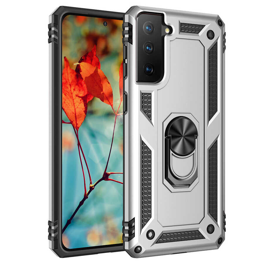 Galaxy S21 Kılıf Zore Vega Kılıf - Gri