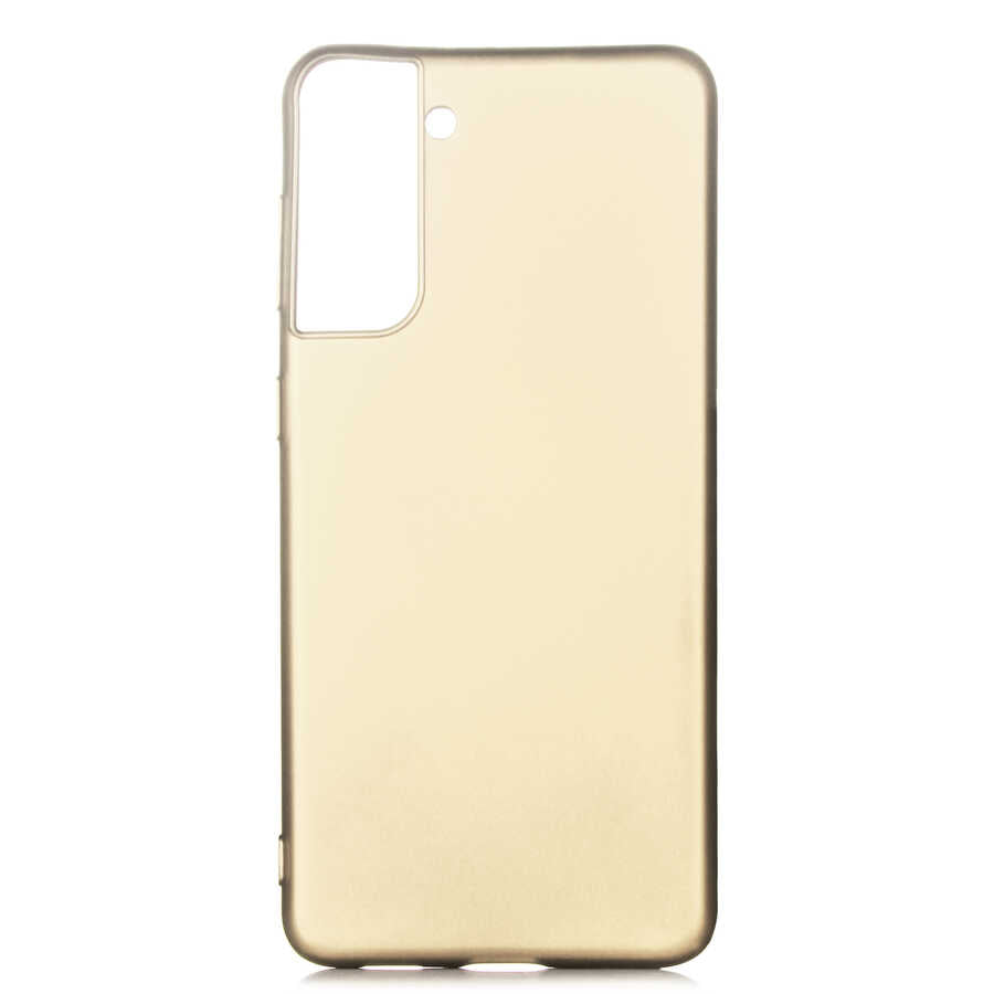 Galaxy S21 Plus Kılıf Zore Premier Silikon Kılıf - Gold