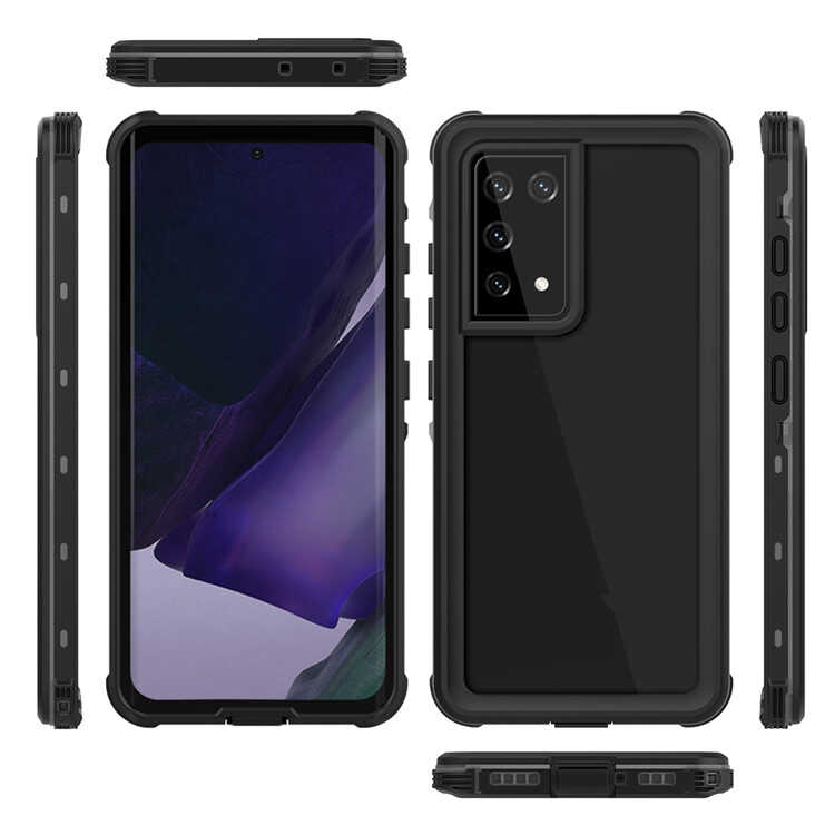 Galaxy S21 Ultra Kılıf 1-1 Su Geçirmez Kılıf - Siyah