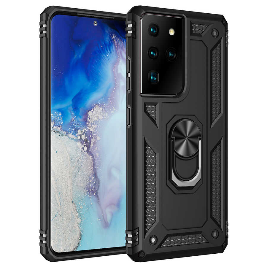 Galaxy S21 Ultra Kılıf Zore Vega Kılıf - Siyah