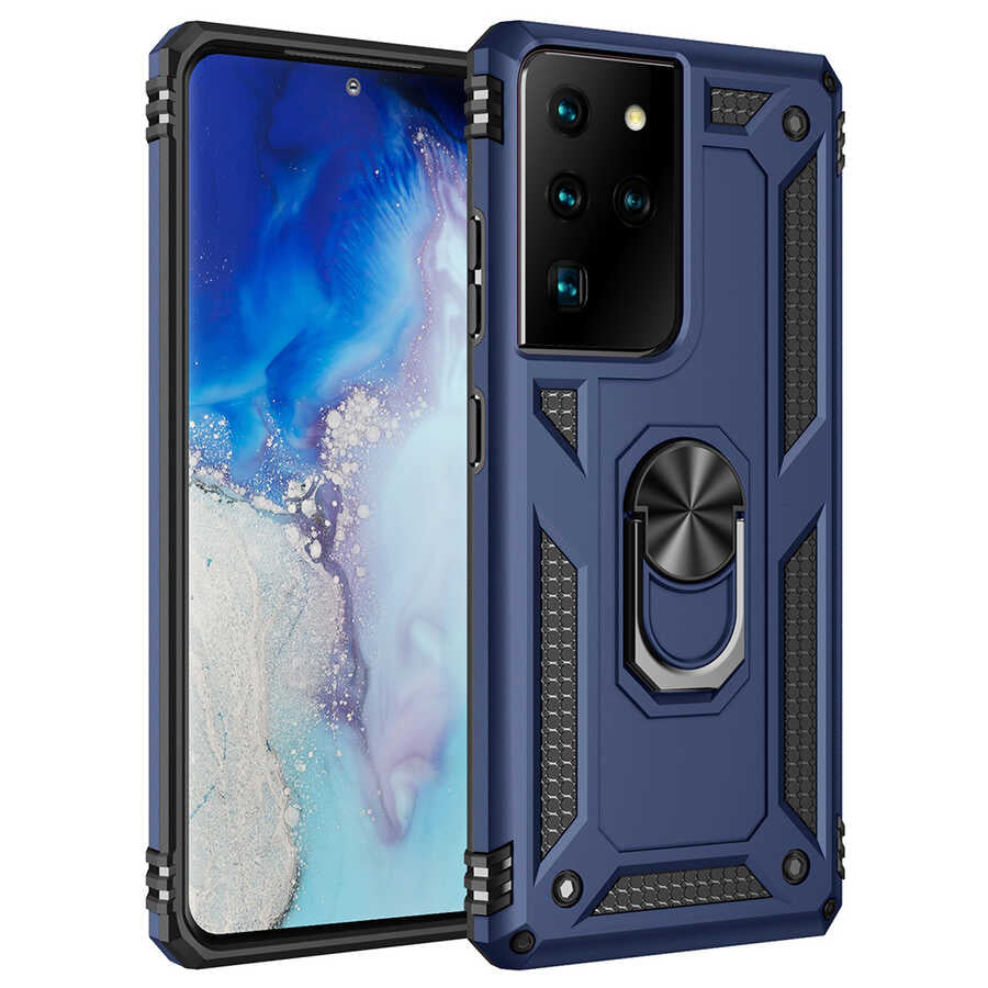 Galaxy S21 Ultra Kılıf Zore Vega Kılıf - Mavi