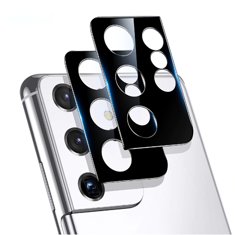 Galaxy S21 Ultra Zore 3D Kamera Camı - Siyah