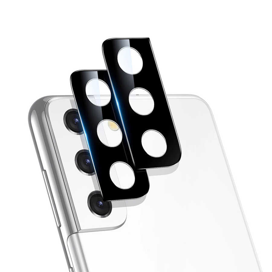 Galaxy S21 Zore 3D Kamera Camı - Siyah