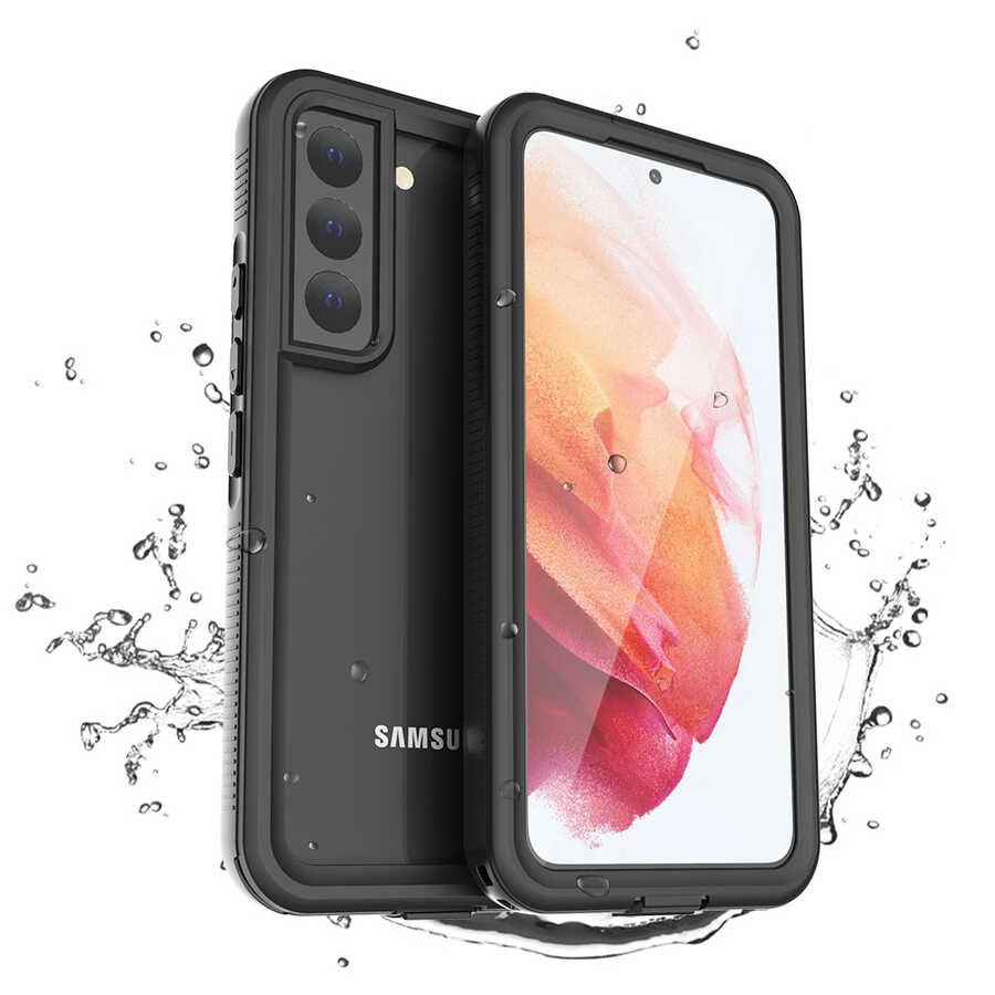 Galaxy S22 Kılıf 1-1 Su Geçirmez Kılıf - Siyah