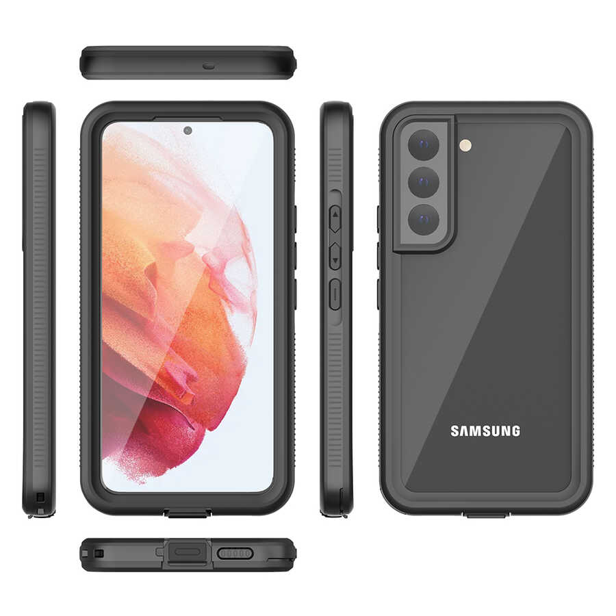 Galaxy S22 Plus Kılıf 1-1 Su Geçirmez Kılıf - Siyah