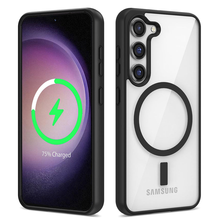 Galaxy S22 Plus Kılıf M-safe Wireless Şarj Özellikli Silikon Zore Ege Kılıf - Siyah