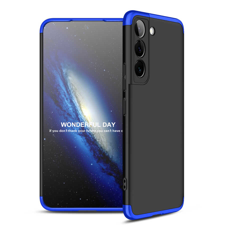 Galaxy S22 Plus Kılıf Zore Ays Kılıf - Siyah-Mavi