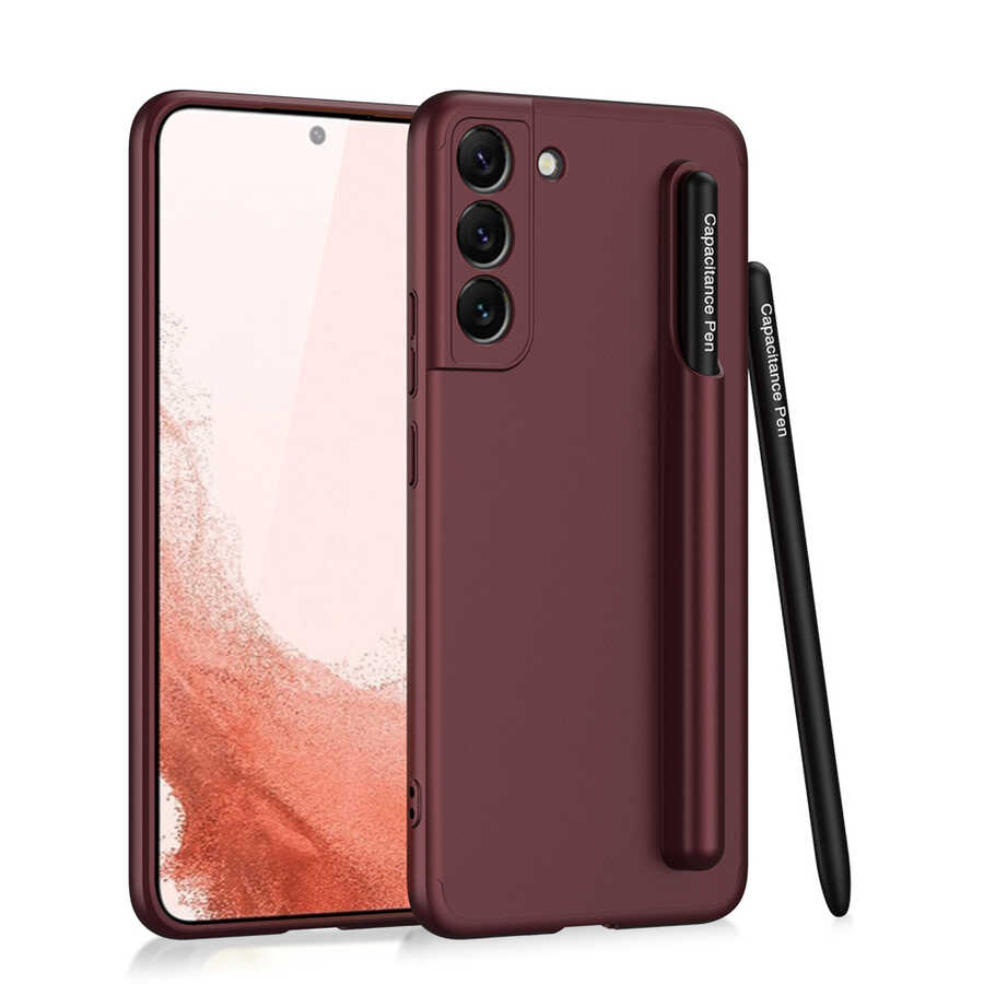 Galaxy S22 Plus Kılıf Zore Kalemli Ays Kılıf - Koyu Mor